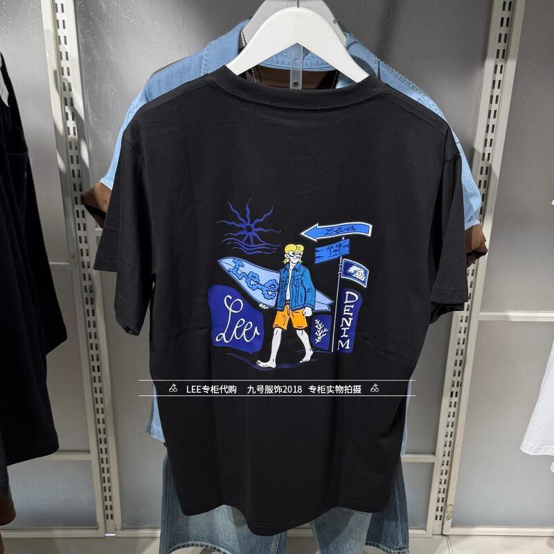 Lee正品2026新款男士时尚印花百搭短袖T恤LMT012023211000-K11000