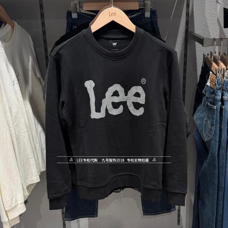 Lee男士圆领印花长袖卫衣