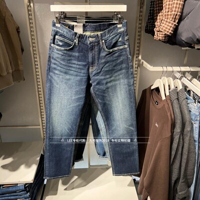 Lee男士拉链水洗牛仔裤