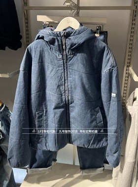 Lee正品 2025秋冬款男士连帽牛仔夹棉外套LMT011123201598-A09276