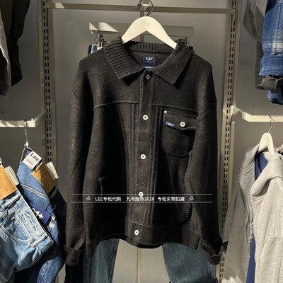 Lee翻领男士针织衫毛衣