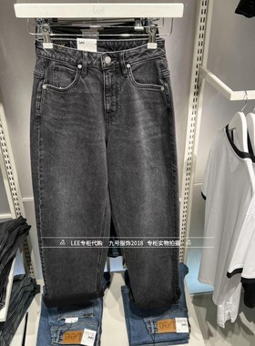 Lee正品2024秋冬女士428宽松直筒牛仔裤 LWB2464283YS00F-A06299