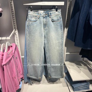 Lee正品2025春新款女士429宽松直筒牛仔裤LWB251429101291-A09071