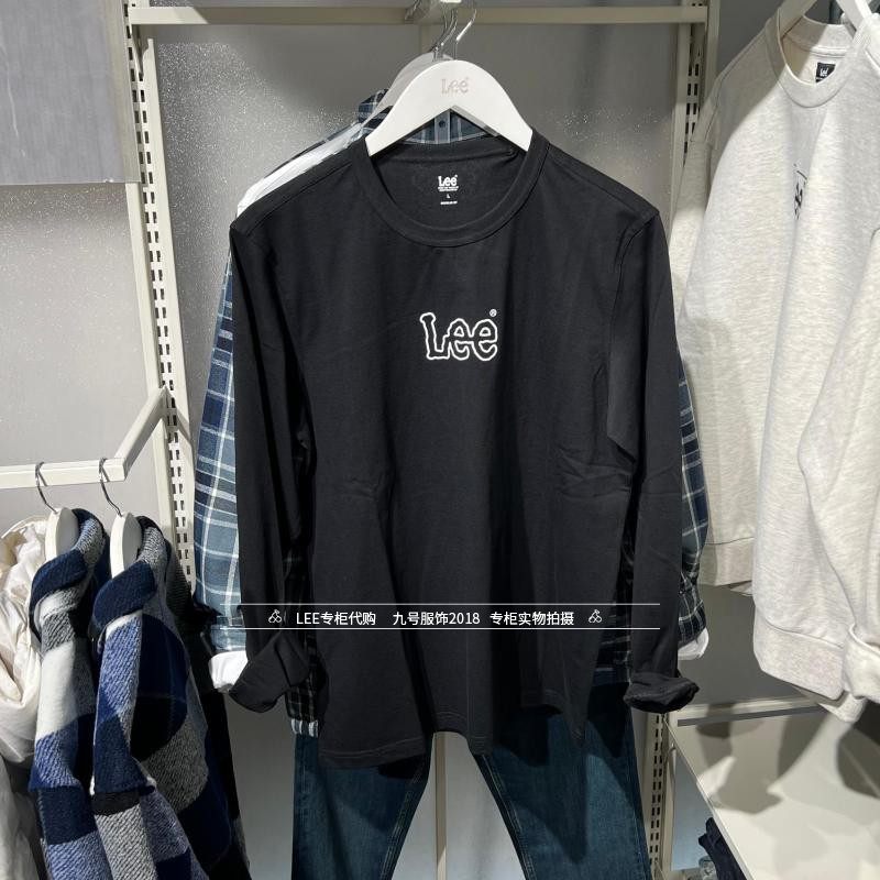 Lee专柜正品2024春秋男士印花纯棉长袖T恤LMT0067734DR00F-K11000