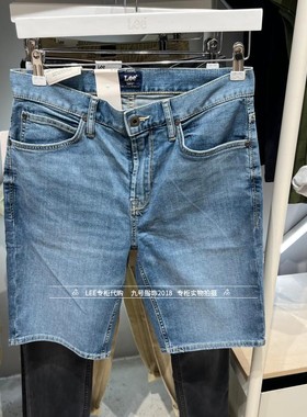 Lee正品商场同款男士101+薄直筒牛仔短裤 LMB1009023HN00F-A02971