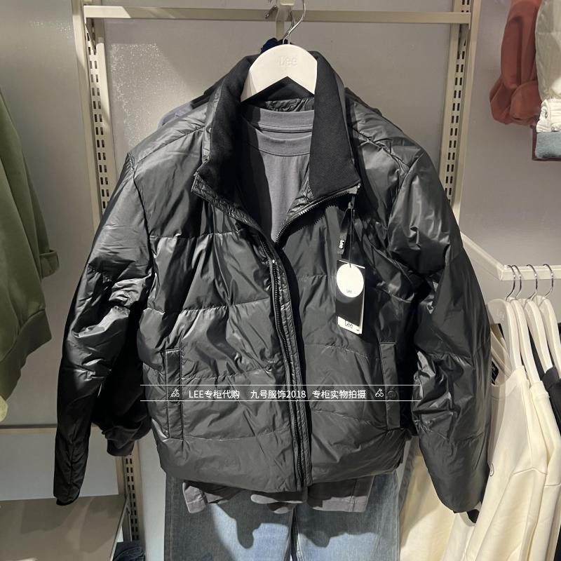 Lee正品2024秋冬男士简约立领羽绒服外套 LMT007849204579-K11000