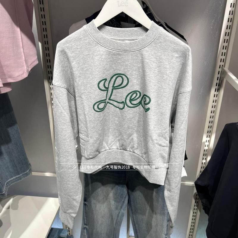 Lee正品 2025秋冬女士logo套头圆领棉卫衣LWT011293207728-A09348