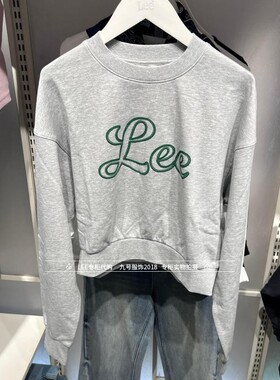 Lee正品 2025秋冬女士logo套头圆领棉卫衣LWT011293207728-A09348