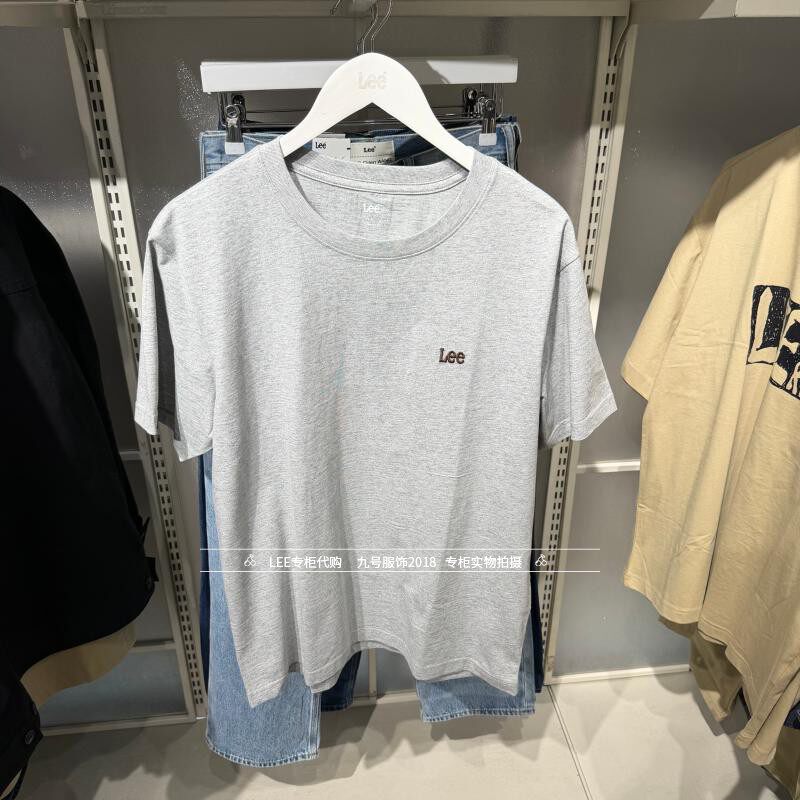 Lee正品2026新款男士logo袖标纯棉短袖T恤LMT012004211000-A09348