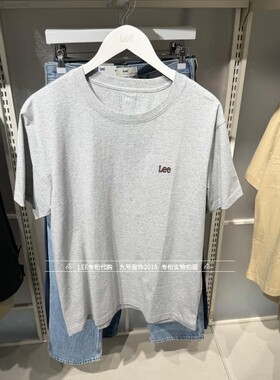Lee正品2026新款男士logo袖标纯棉短袖T恤LMT012004211000-A09348