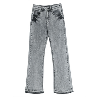 新款 2021春季 烫钻喇叭牛仔裤 A2HA2150 女装 时尚