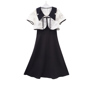 魔系列女装时尚潮流舒适百搭短袖上衣+吊带连衣裙两件套D22114121