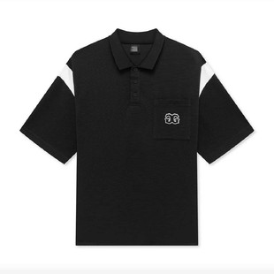 G系列剪标时尚潮流撞色Polo领拼接短袖T恤男装0392B