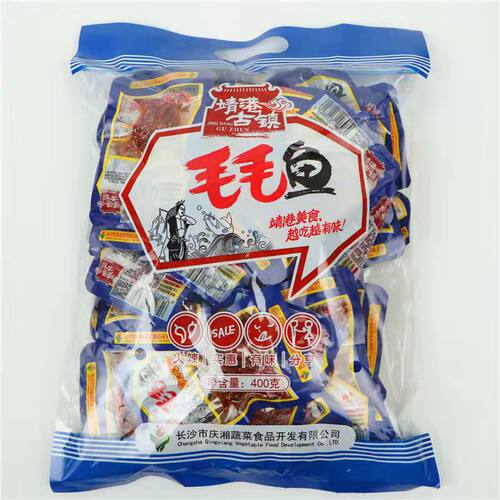 靖港古镇毛毛鱼香辣湖南特产休闲