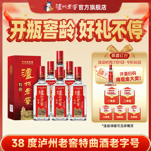 泸州老窖特曲十代38度500ml*6瓶