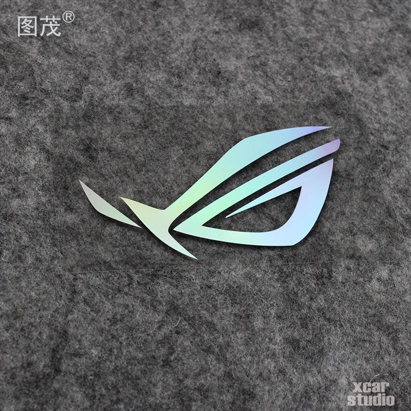 华硕rog败家之眼电脑贴纸反光