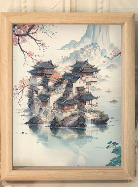 姓氏创意相框远看是画近看是字桌面摆台趣味古风摆件饰品成品礼物