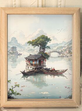 姓氏创意相框远看是画近看是字桌面摆台趣味古风摆件饰品闺蜜礼物