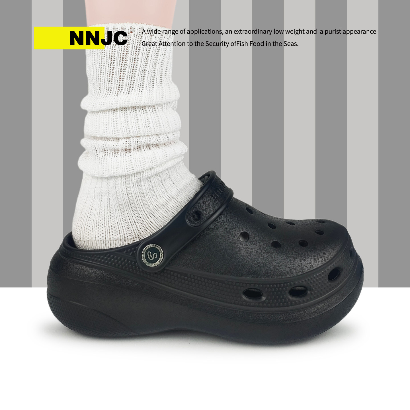 amazelulu洞洞鞋外穿静音厚底增高5.5cm椰豆防滑EVA沙滩凉鞋夏女