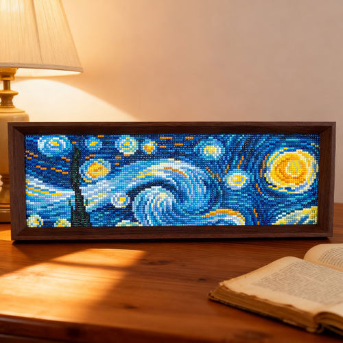 独爱梵高星空钻石画摆件简单好贴