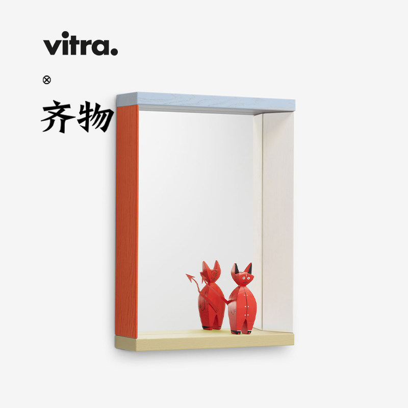 VITRA镜子壁挂镜彩色框架拼接图片