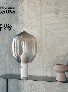 英国Established＆Sons Lighthouse 灯塔台灯 现代简约玻璃大理石