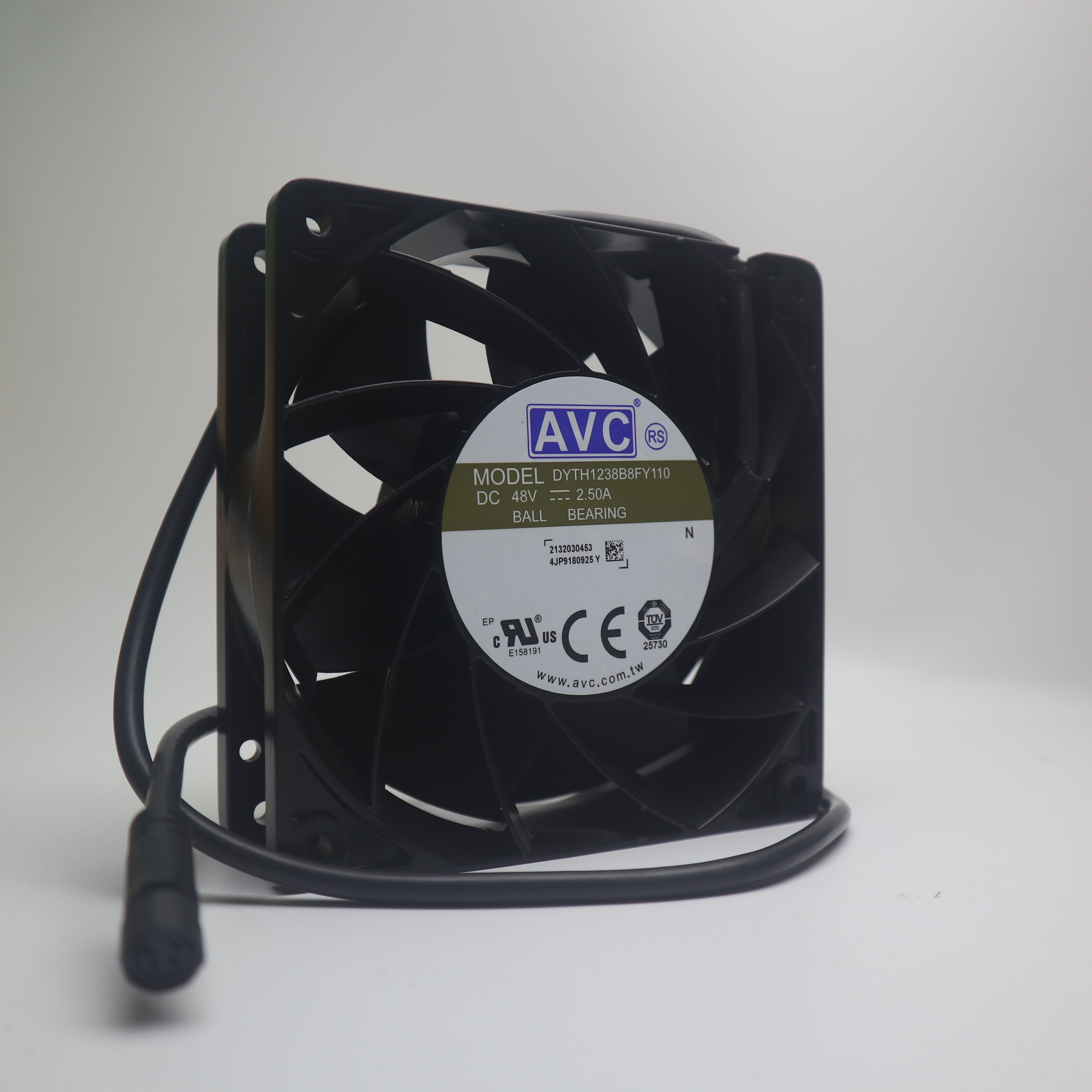 12cm厘米120*120*38mm 48V 2.50A 8000转 高速防水金属框散热风扇