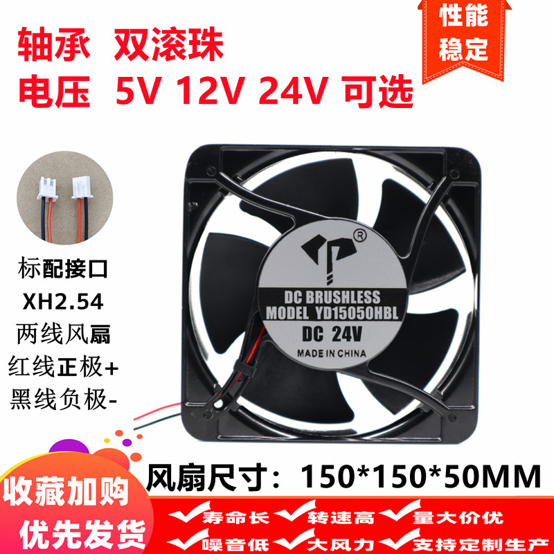 全新15cm厘米150*150*50mm铝框15050大风12V