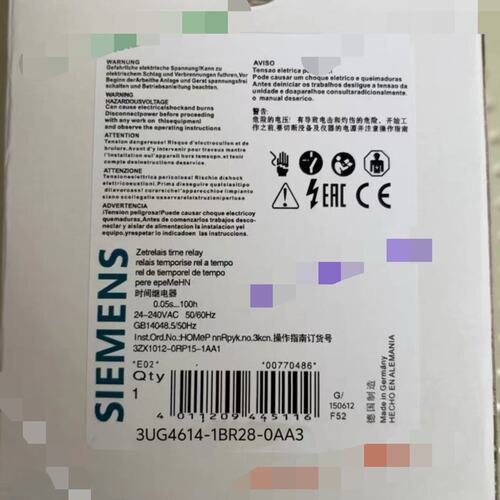 议价时间继电器3UG4614-1BR28-0AA33UG4614-1BR283UG4614