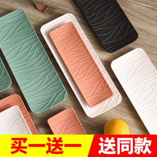 pp塑料家用盘子长方形西餐
