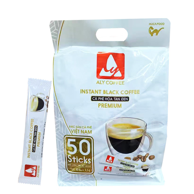 越南原装进口ALY特浓黑咖啡0脂0蔗糖饮品速溶咖啡175克
