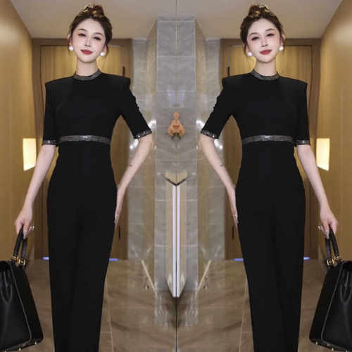 时尚欧货连体裤2024夏季新款高腰