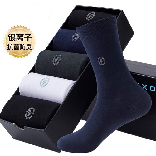 时尚刺绣吸汗运动袜秋冬保暖袜