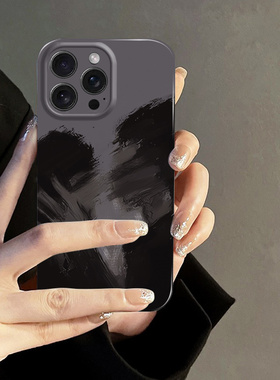 抽象艺术手机壳适用15promax简约小众14pro硬壳华为mate50/60男p40潮nova8/7情侣小米13荣耀70/80p软苹果16P