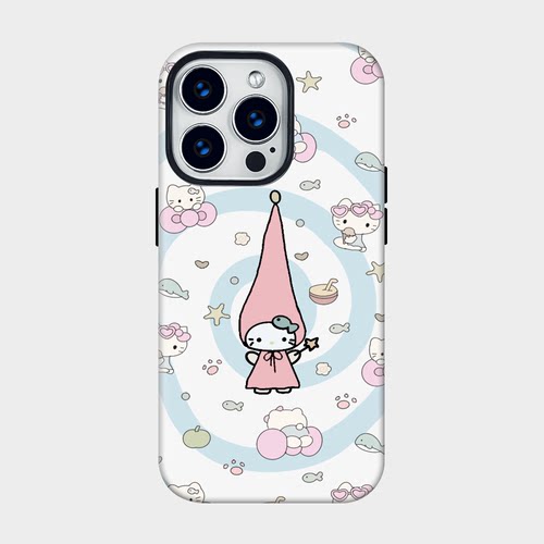 可爱魔法凯蒂猫小众适用高级感卡通iPhone16promax苹果15pro菲林二合一手机壳新款13/1214pro华为小米