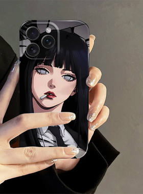 黑暗系拽姐雏田动漫适用iphone16promax苹果14新款13全包mini防摔xr酷小众火影12菲林软壳8plus11手机壳15pro