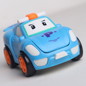 乐凡可爱萌卡通儿童碰撞变形小汽车男孩女孩宝宝惯性小飞机玩具车