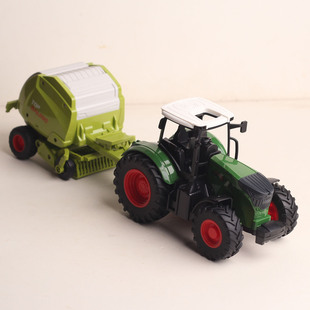 儿童仿真拖拉机谷物打包机宝宝大号滑行玩具车男孩农用工程车模型