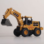 男孩合金挖掘机玩具车推土机工程车宝宝惯性小汽车男孩铲土车模型
