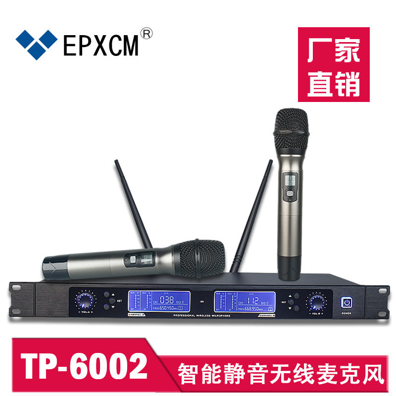 EPXCM TP-6002 wireless microphone One Trailer Two FM intelligence Mute Microphonein the Audio appliances , Microphone/Microphone  category - from Buy2taobao.com to provide professional Taobao agent buy service