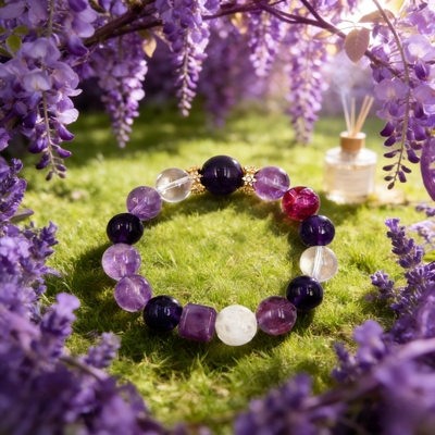 【触梦】灵蕴岛|乌拉圭紫水晶手串能量符为梦想凝神聚气送闺蜜