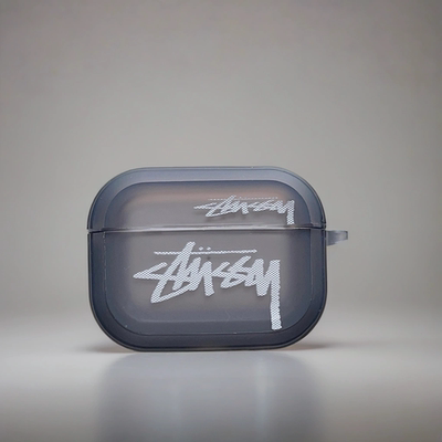 潮牌创意新款小众磨砂Stussy斯图西适用Airpods保护套Pro二代适用苹果4代无线蓝牙耳机1/2/3代高质感男女