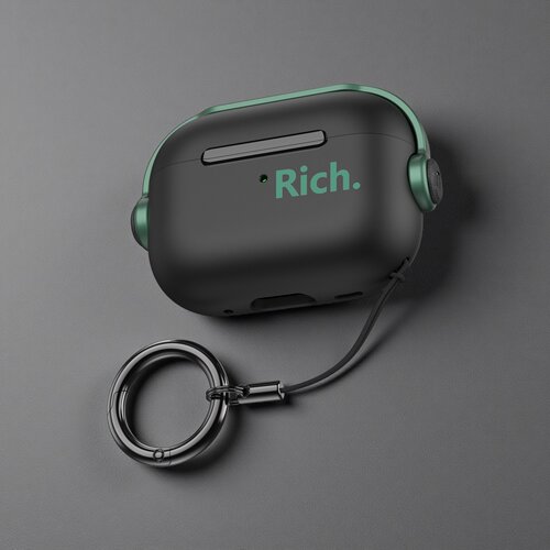 简约字母rich适用airpodspro3保护套airpodspro保护壳苹果三代耳机保护壳airpods3保护套airpods4