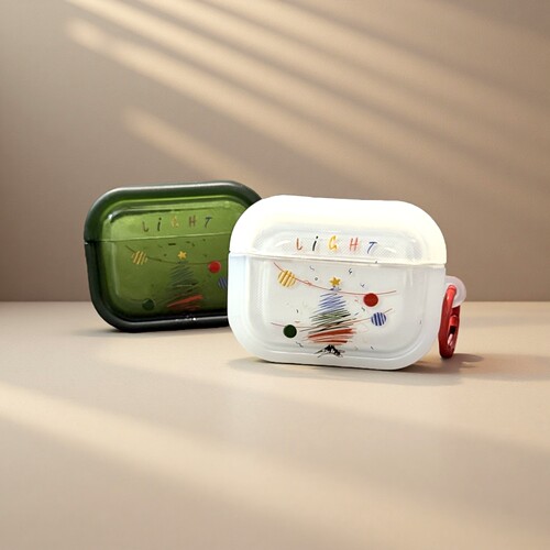 原创可爱圣诞树适用airpodspro3保护套airpodspro2保护壳苹果三代耳机保护壳airpods3保护套airpods4