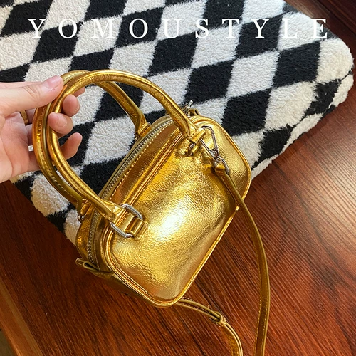 Золотая подушка для отдыха, маленькая сумка клатч, сумка через плечо