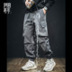 休闲长裤 秋冬加绒加厚户外三防水工装 灰色冲锋裤 宽松大码 裤 男士