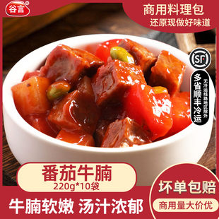 谷言番茄牛腩220g商用料理包预制菜快餐小碗菜外卖盖浇饭加热即食