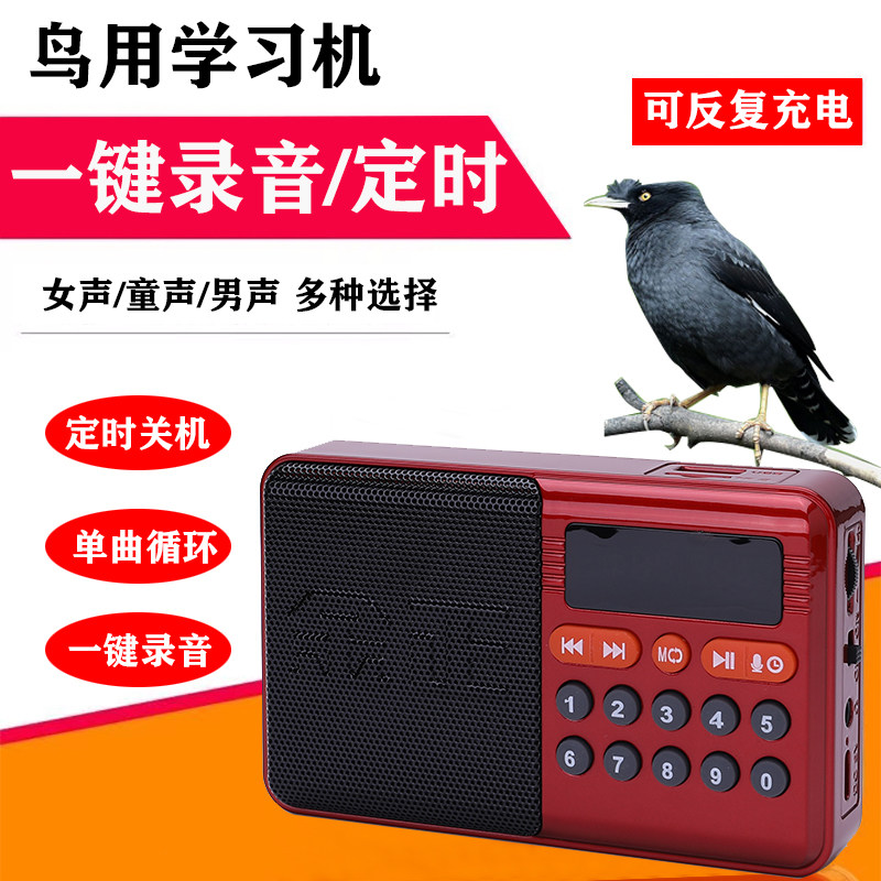 鸟用学习机鹦鹉复读机玄凤学口哨八哥学习机鹦鹉录音机学说话唱歌