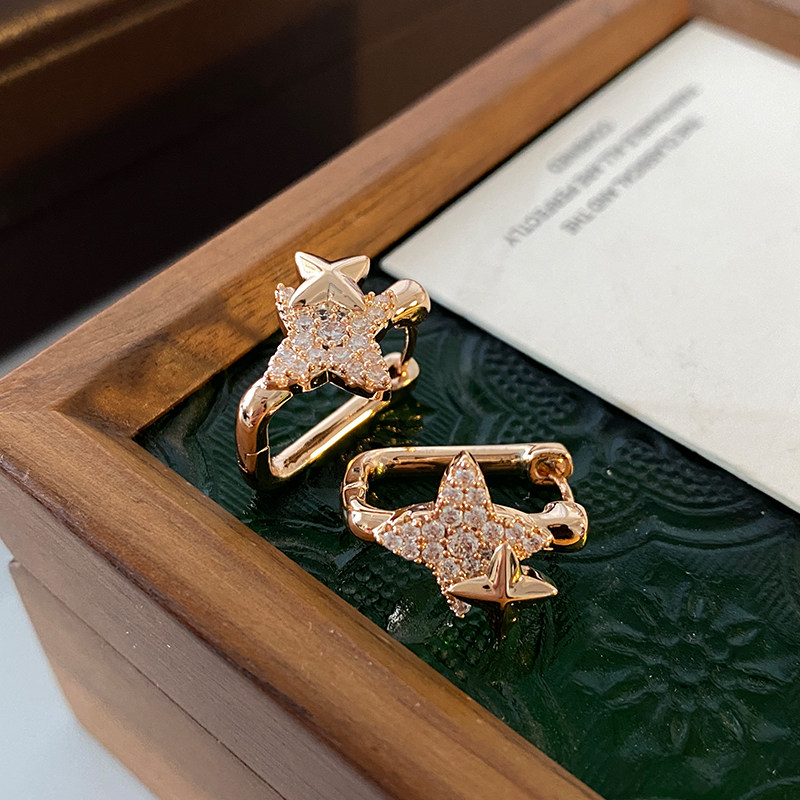 玫瑰金满钻星星耳环2025新款爆款高级感金属耳扣轻奢时尚复古耳饰,饰品/流行首饰/时尚饰品新,耳环,淘宝优惠券,粉丝福利购,淘宝优惠卷