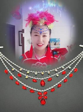 大人扭秧歌专用发饰水钻发带民族